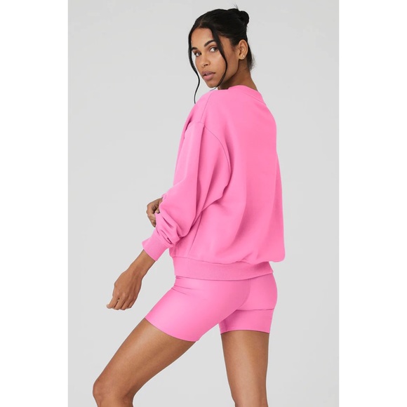 Alo Yoga Accolade Crew Neck Pullover Paradise Pink S - Picture 3 of 13